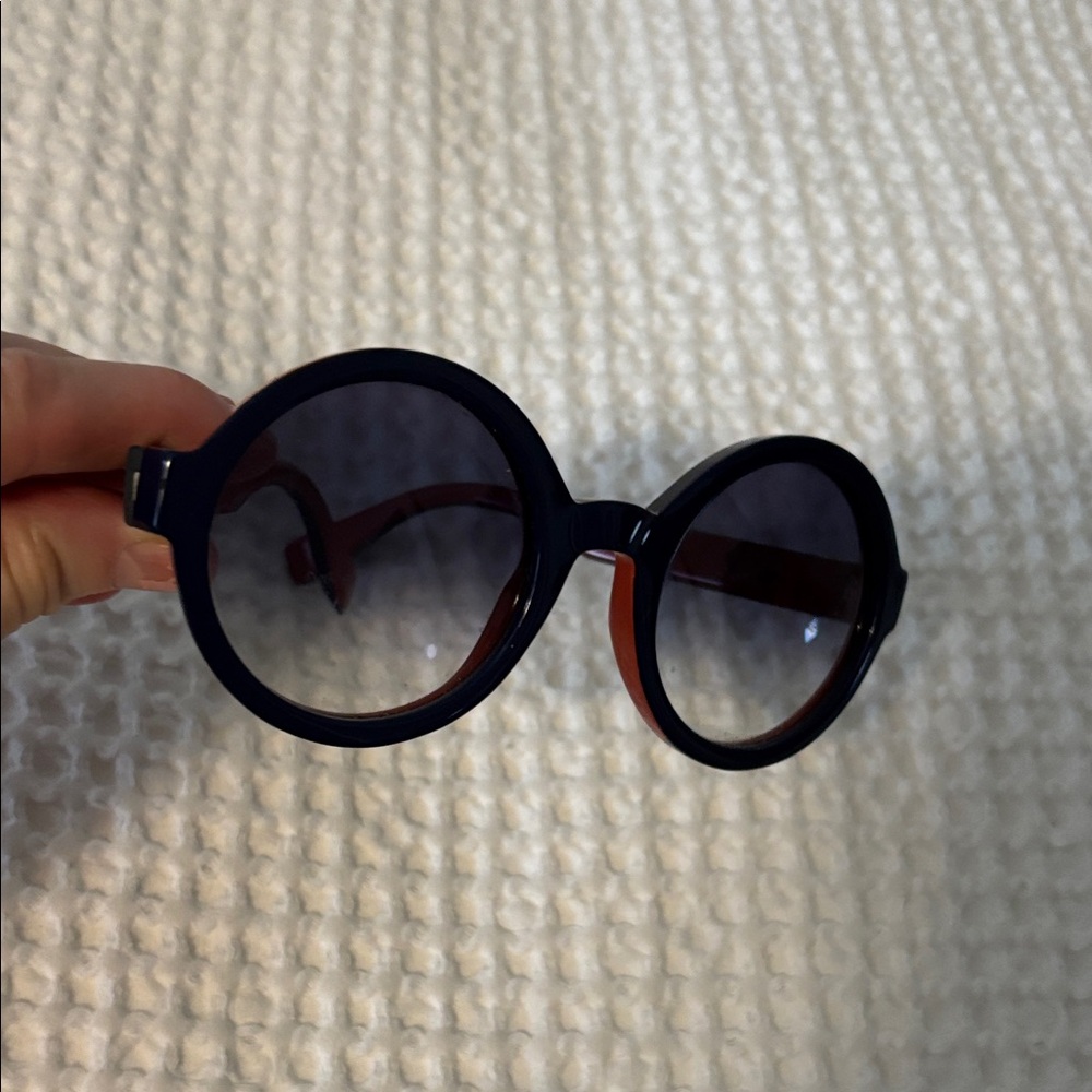 Fendi Round Sunglasses - Navy and Brown
